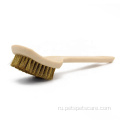Пользовательский логотип PET Пластиковый волосы для мытья медная щетка